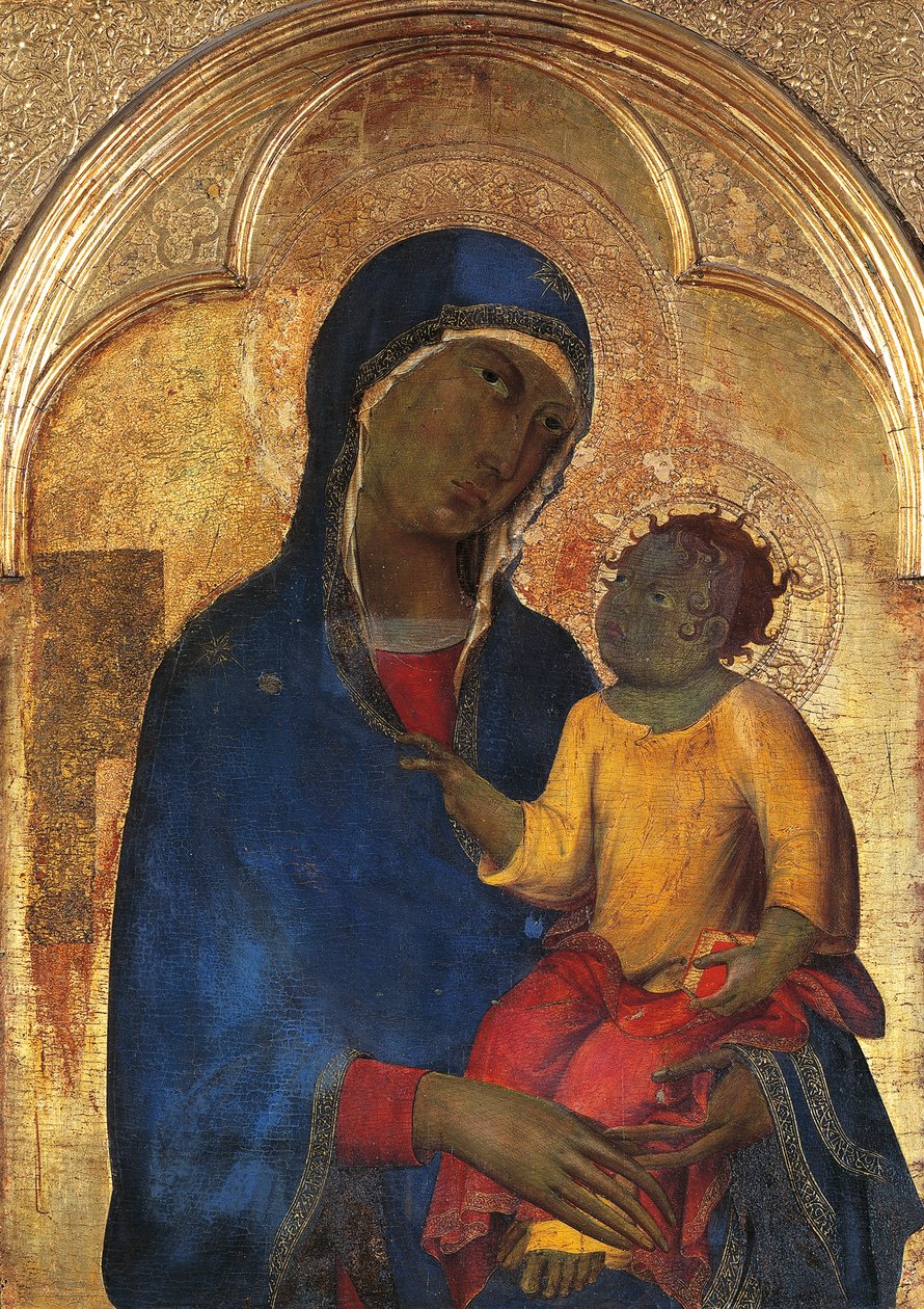 Madonna and Child (detail) by Simone Martini
