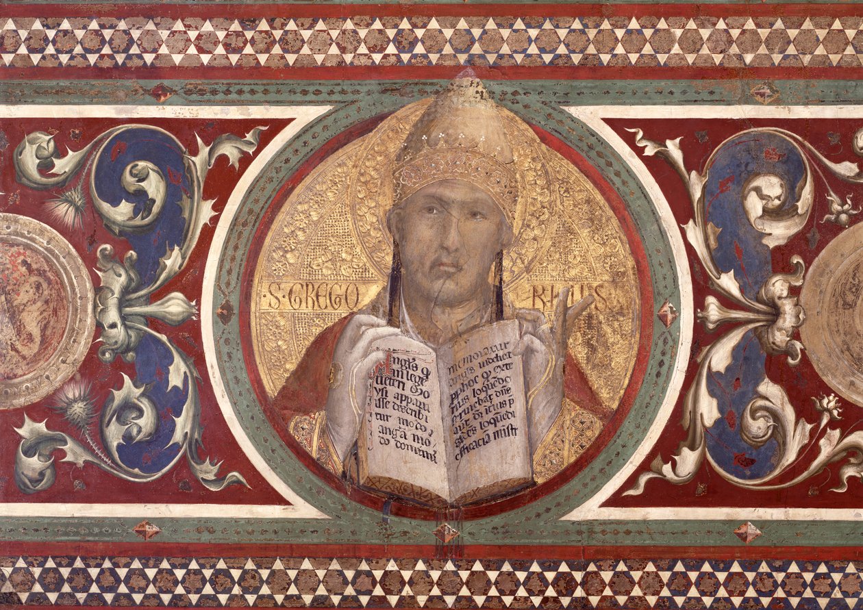 Maesta: St. Gregory: (detail) by Simone Martini