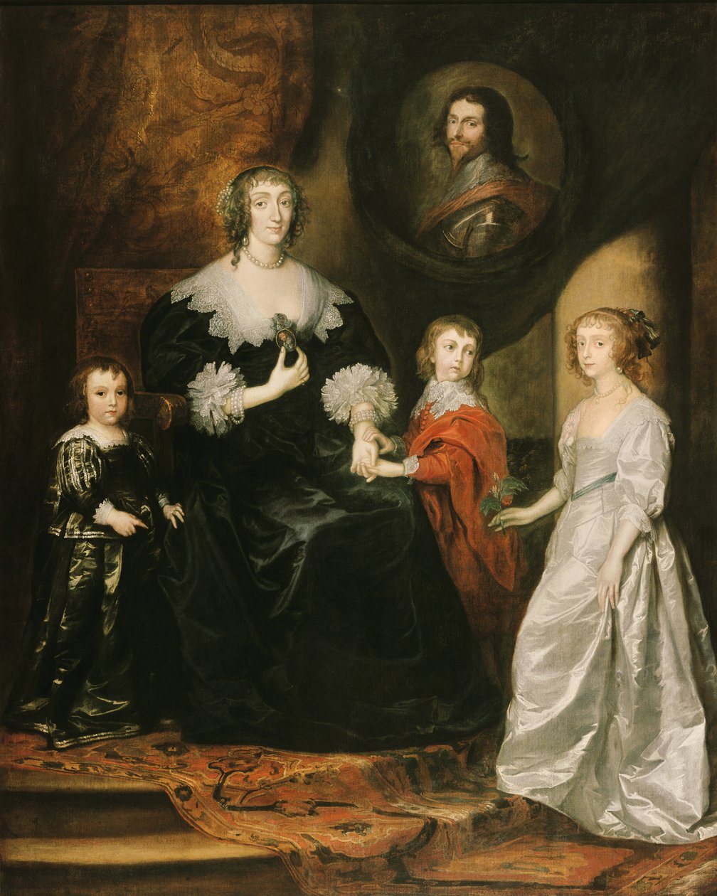Portrait of the widow of the Duke of Buckingham and her children, 1633 by Sir Anthony van Dyck