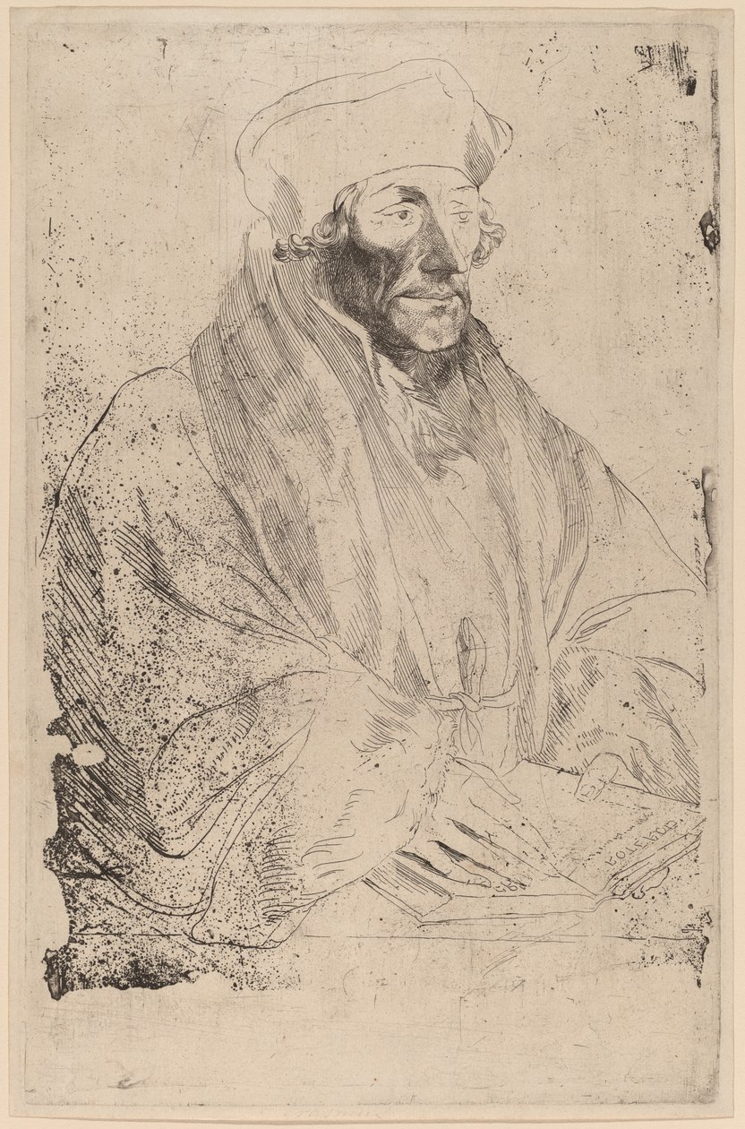 Erasmus of Rotterdam by Sir Anthony van Dyck after Hans Holbein the Younger