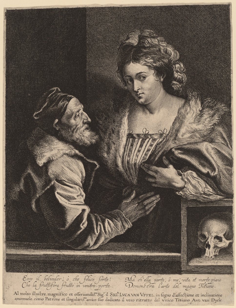 Titian and His Mistress by Sir Anthony van Dyck and Lucas Emil Vorsterman after Titian