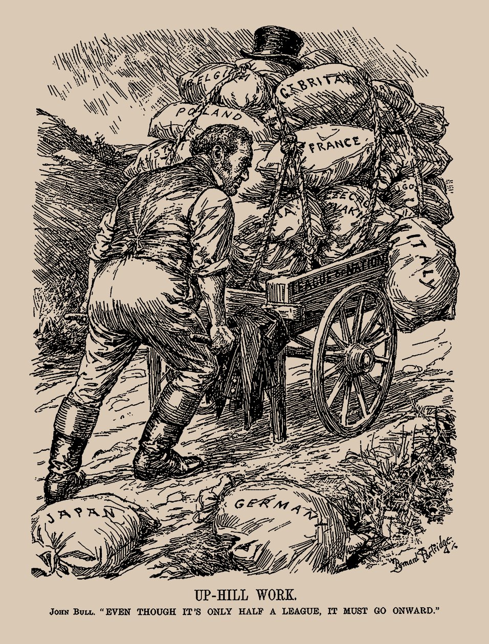 Up-Hill Work. John Bull. Even Though It