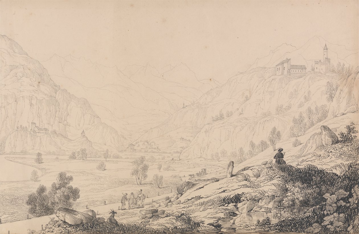 Album of 30 Views in the Tyrol and Italy: Castles of Wafenstein [?], Sprechenstein and Reifenstein some miles from the Brenner, 27th Oct.r 1840 by Sir Charles D