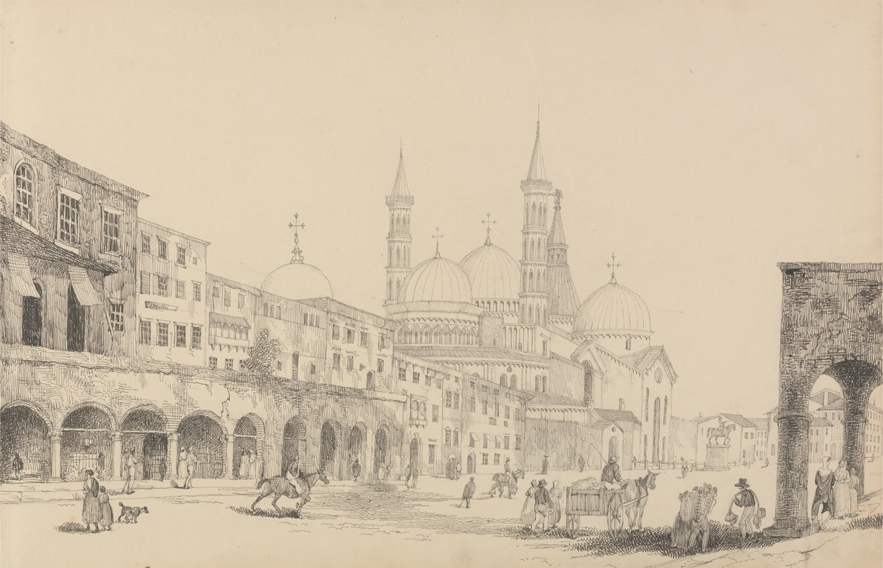 Album of 30 Views in the Tyrol and Italy: Church of Saint Antonio - Padua 3rd November 1840 by Sir Charles D
