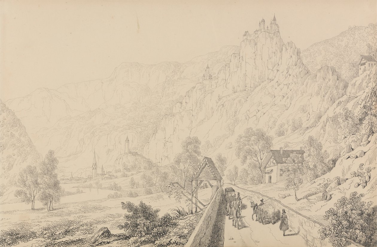 Album of 30 Views in the Tyrol and Italy: The Ruins of the Nunnery of Seben near Klausen, 27th Oct.r 1840 by Sir Charles D