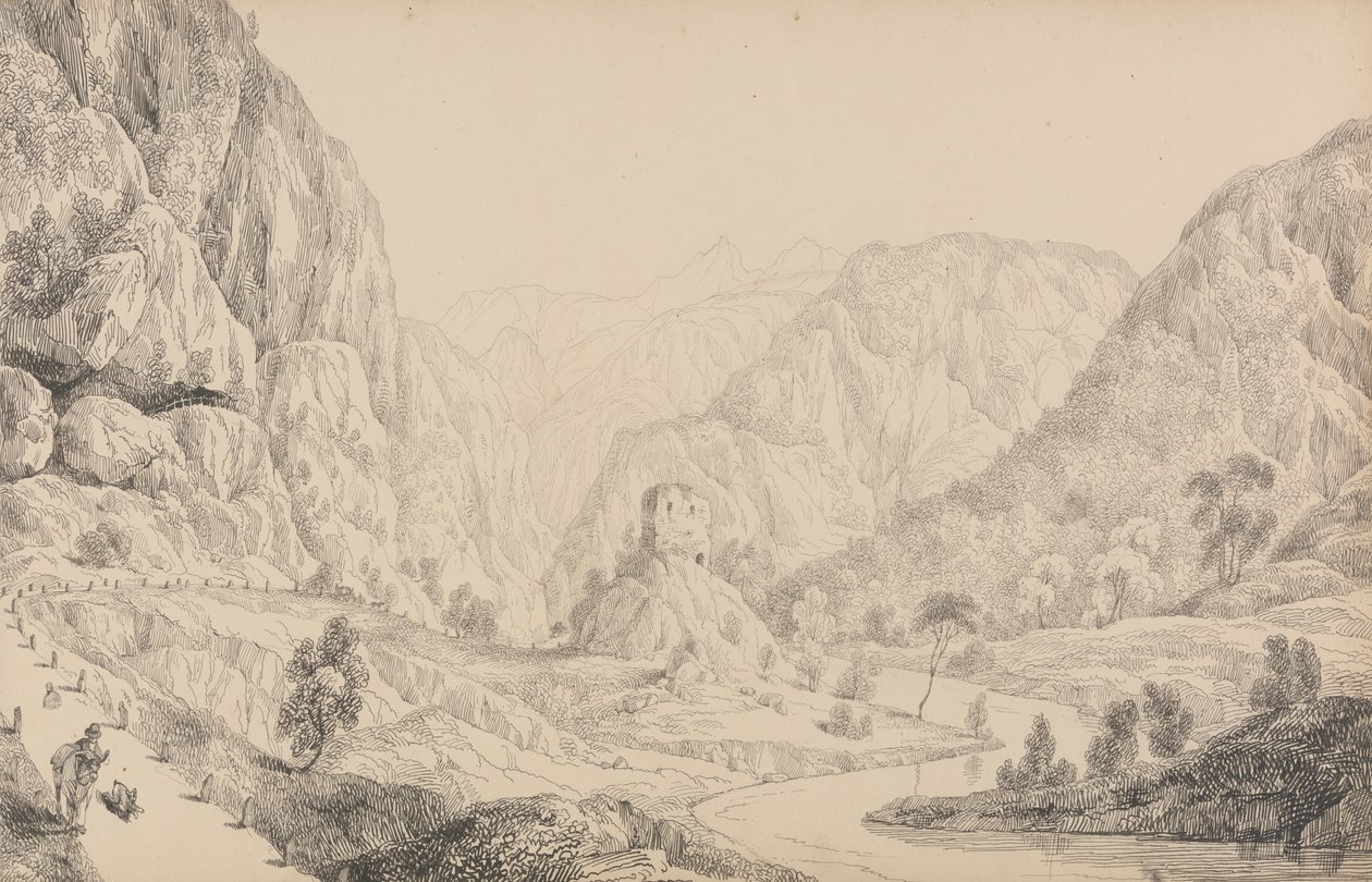 Album of 30 Views in the Tyrol and Italy: View on the Eisak near Mittenwald, 27th October 1840 by Sir Charles D