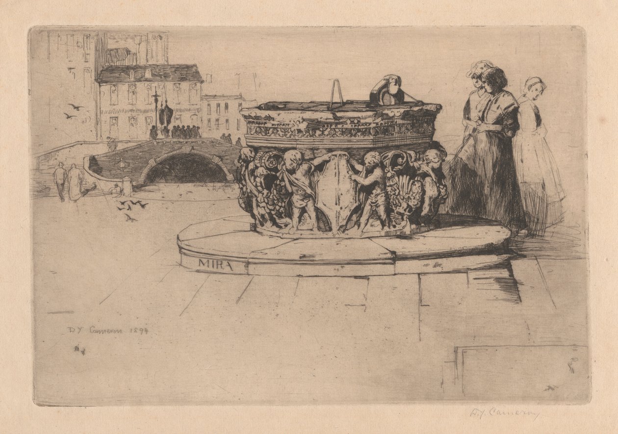 A Venetian Fountain by Sir David Young Cameron