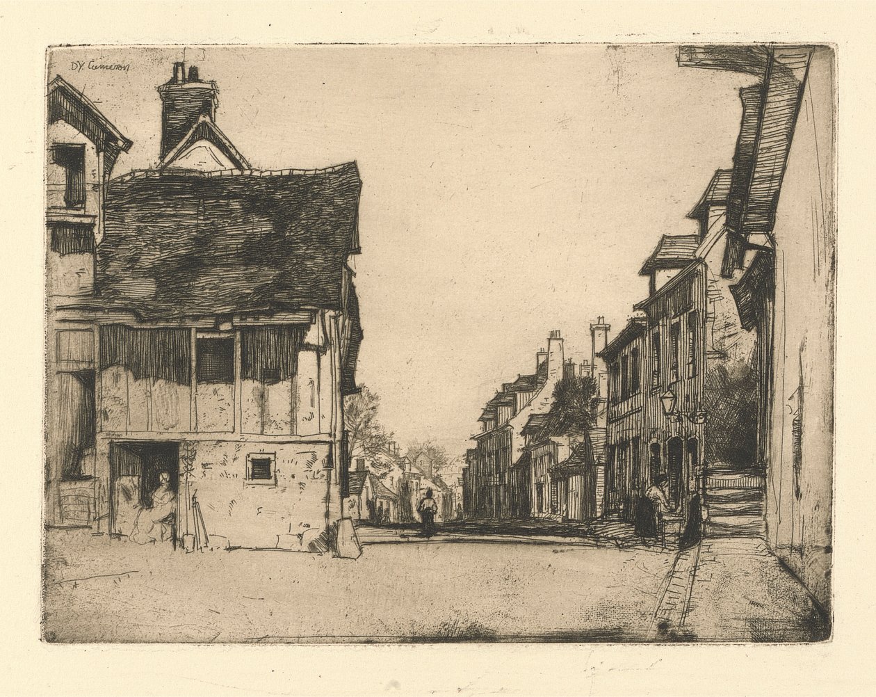 A Norman Village by Sir David Young Cameron
