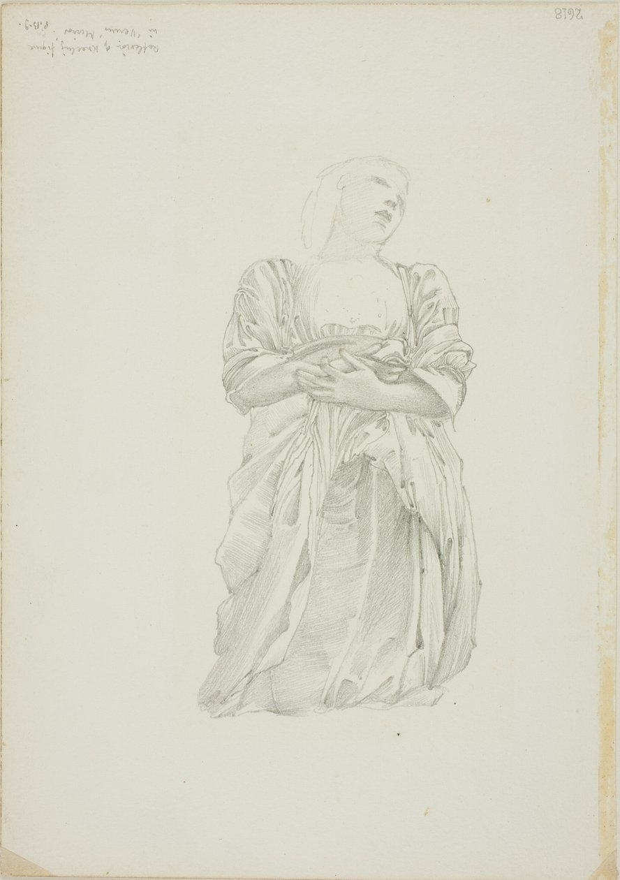 Reflection of Kneeling Female Figure, study for The Mirror of Venus by Sir Edward Burne Jones