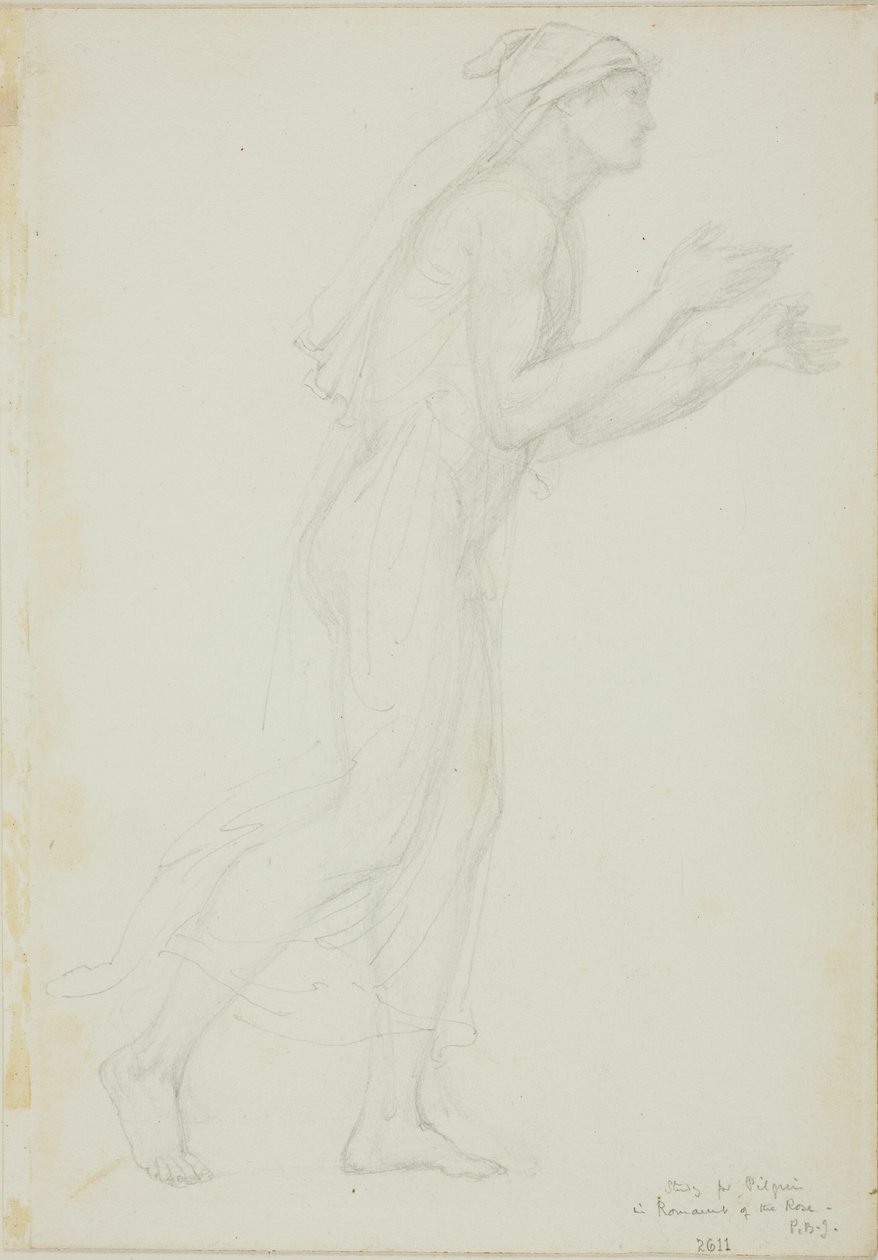 Study for Pilgrim in Romaunt of the Rose by Sir Edward Burne Jones