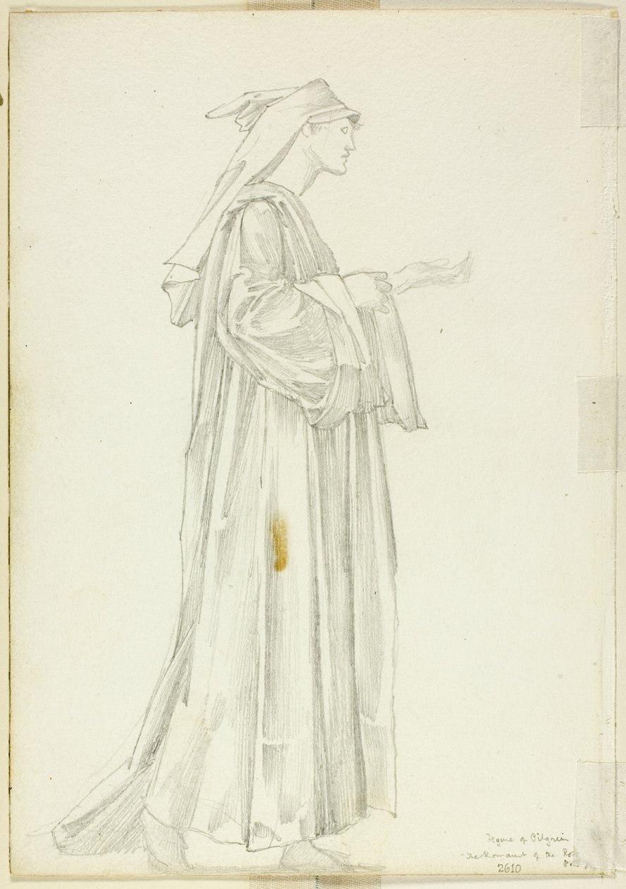 Study of Pilgrim for Romaunt of the Rose by Sir Edward Burne Jones