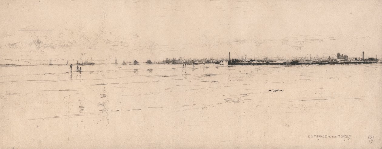Entrance to Mersey by Sir Frank Short