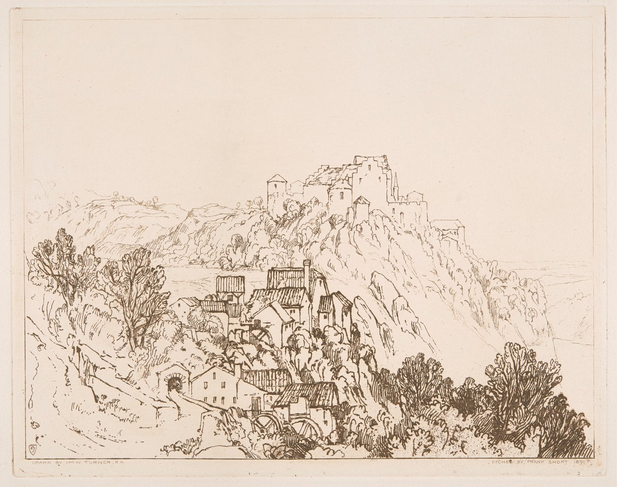 Falls of the Rhine, Schaffhausen by Sir Frank Short