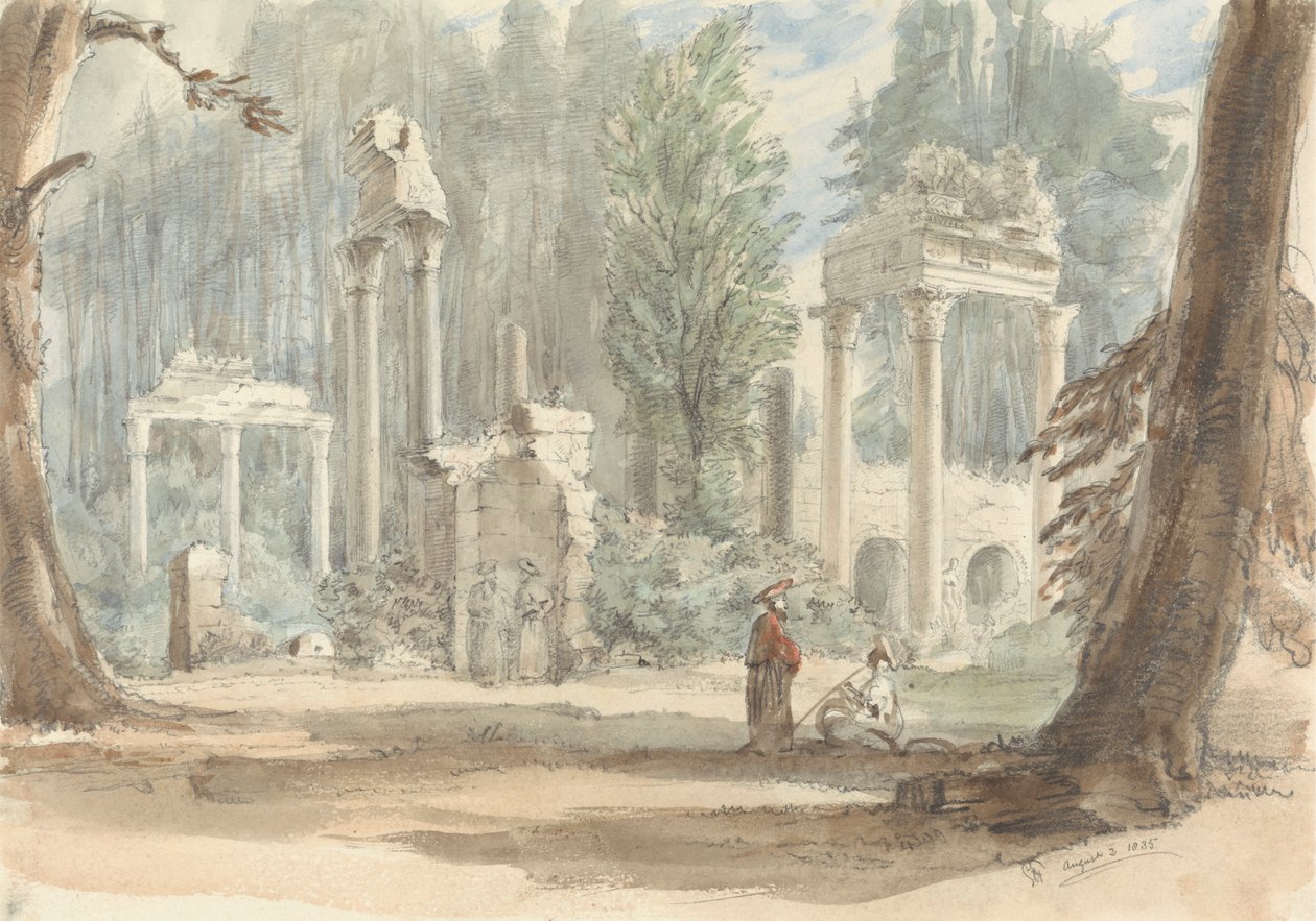 The Ruins from Leptis Magna as they Appeared in the Royal Park at Virginia Water by Sir George Hayter
