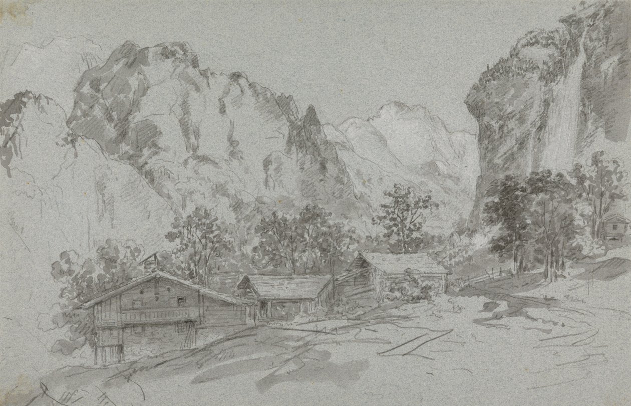 From the Window of the Inn at Lauterbrunnen by Sir George Howland Beaumont seventh Baronet