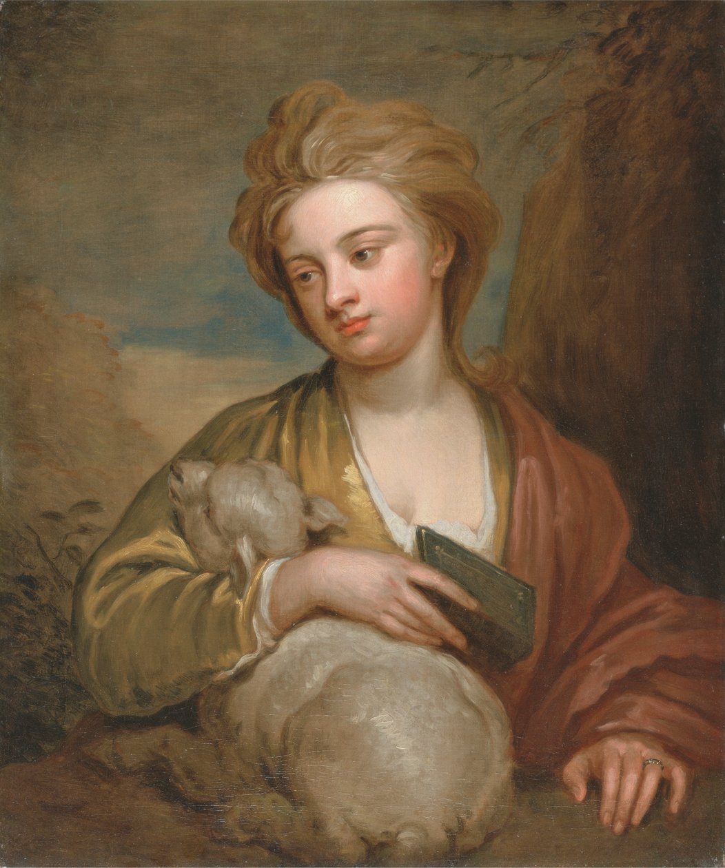Portrait of a Woman as St. Agnes, Traditionally Identified as Catherine Voss by Sir Godfrey Kneller