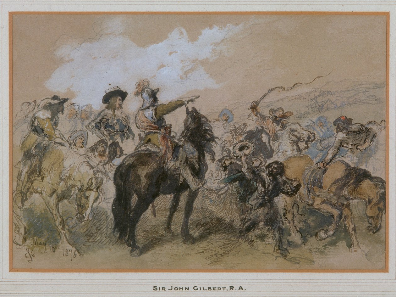Horsemen at the Time of Charles I, 1876 by Sir John Gilbert