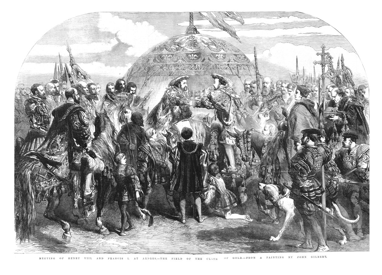 Meeting of Henry VIII and Francis I. at Ardres - The Field of the Cloth of Gold by Sir John Gilbert