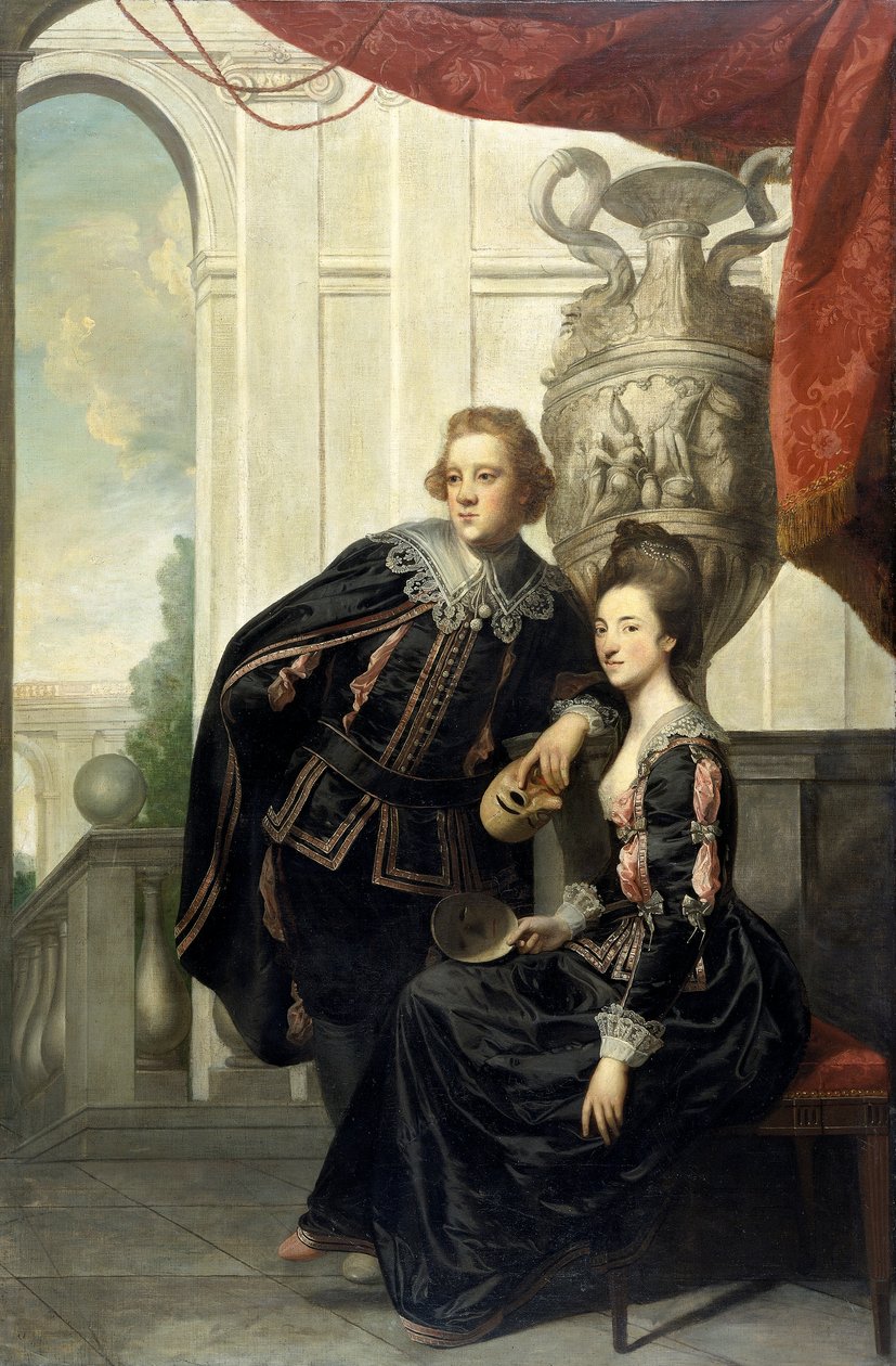 Sir Watkin Williams-Wynn and Lady Henrietta Williams-Wynn his wife, in masque costume by Sir Joshua Reynolds