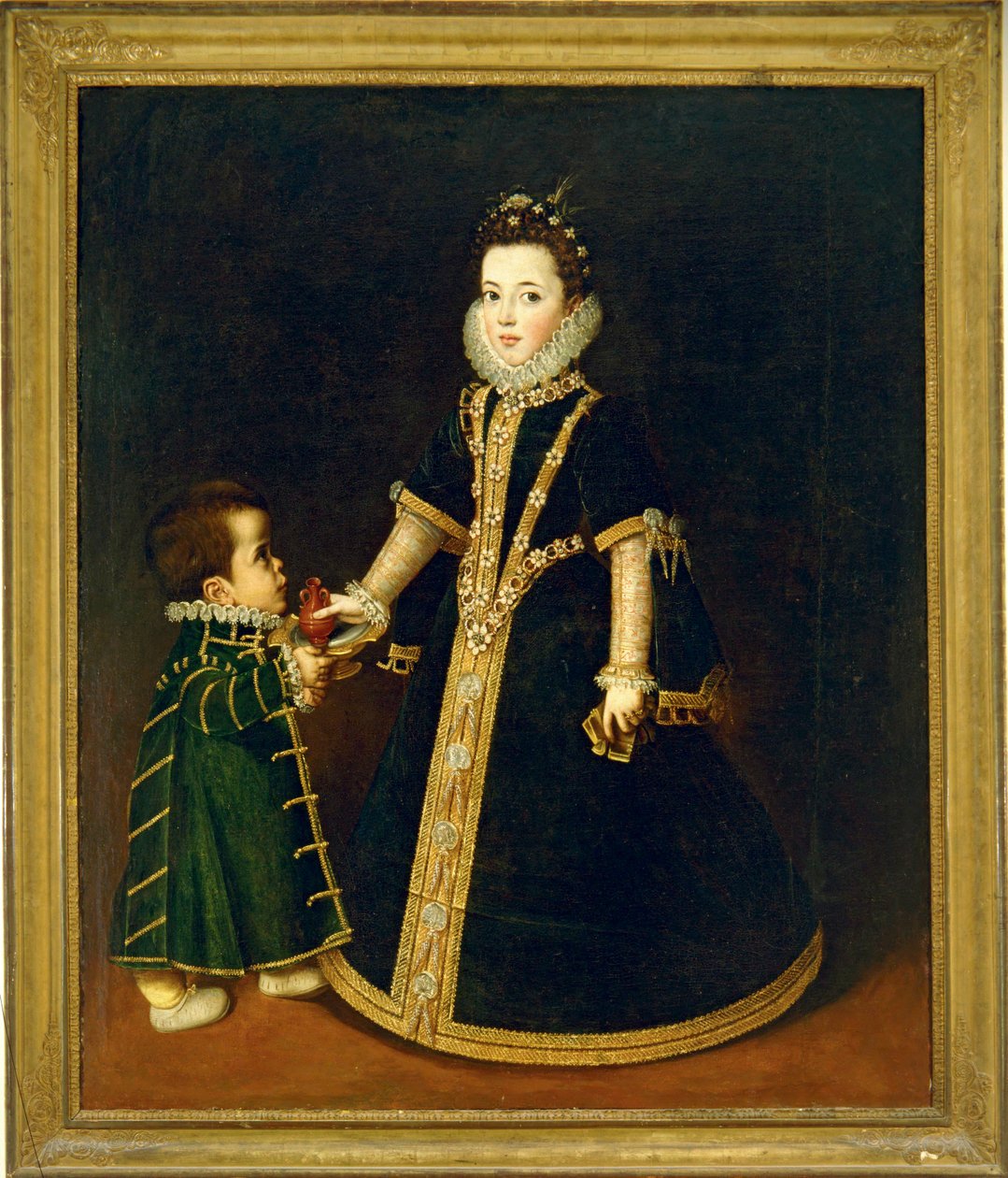 Girl with a Dwarf (Portrait of Margarida of Savoy) by Sofonisba Anguissola