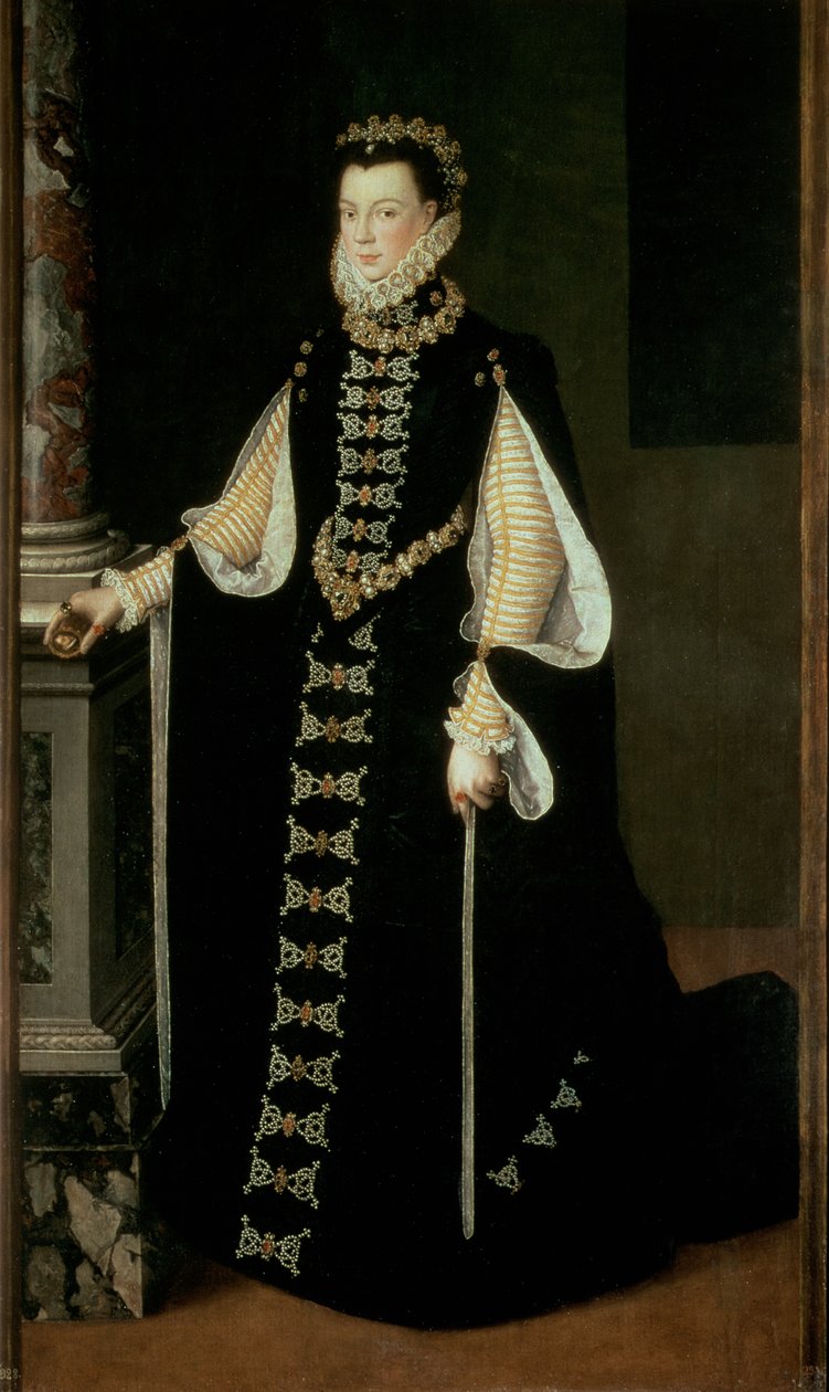 Isabella of Valois, Queen of Spain, wife of King Philip II of Spain by Sofonisba Anguissola