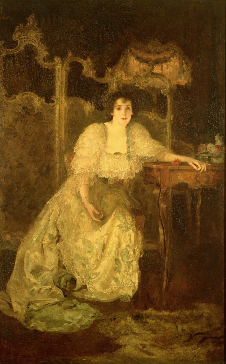 Mrs Patrick Campbell as Paula Tanqueray by Solomon Joseph Solomon