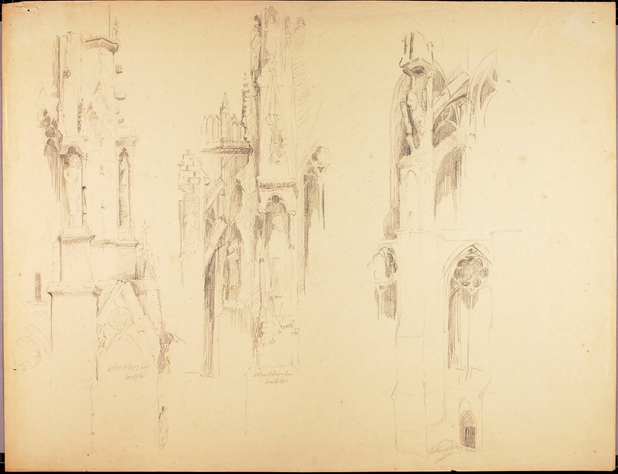 Cathedral Studies by Solon H. Borglum