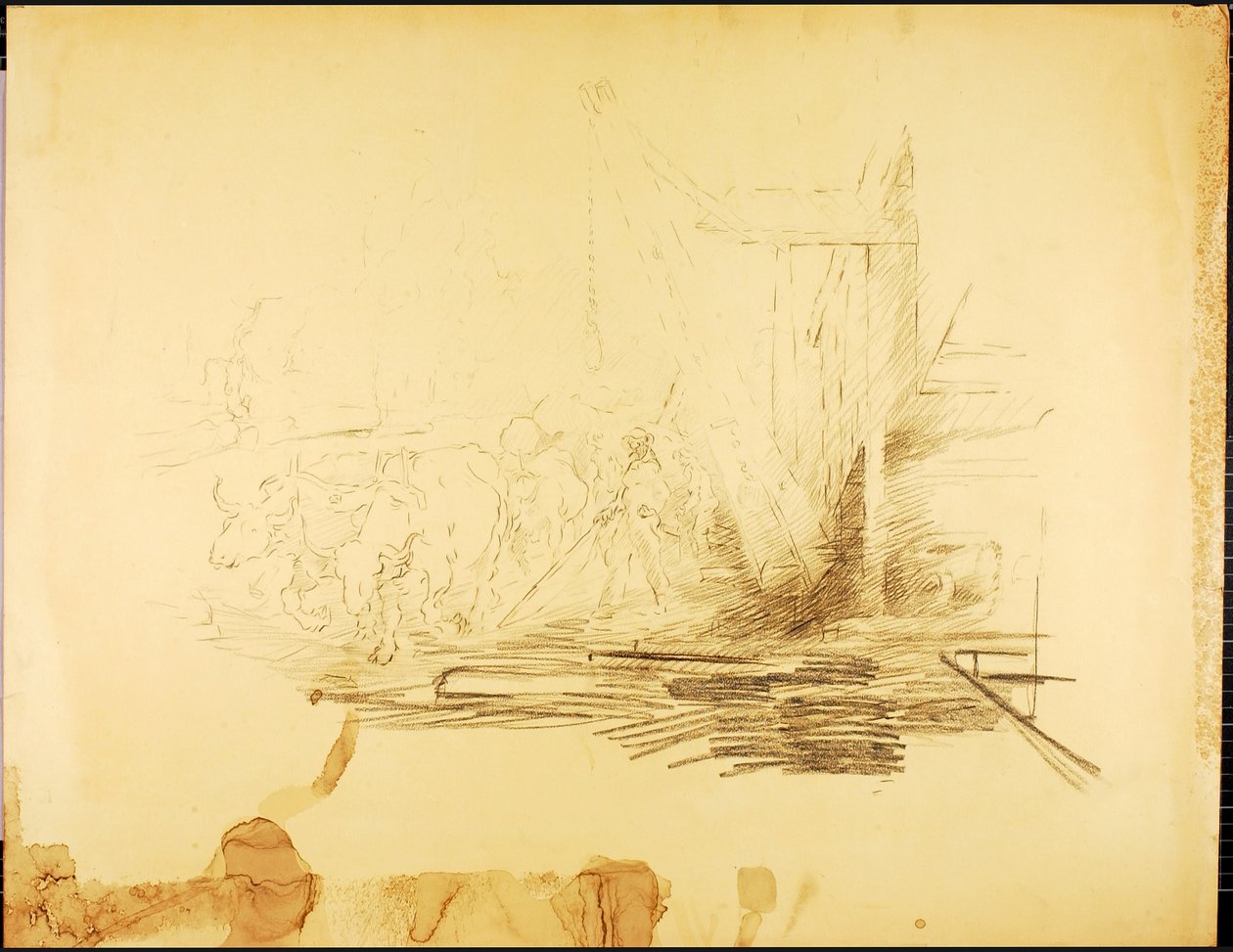Logging Camp by Solon H. Borglum
