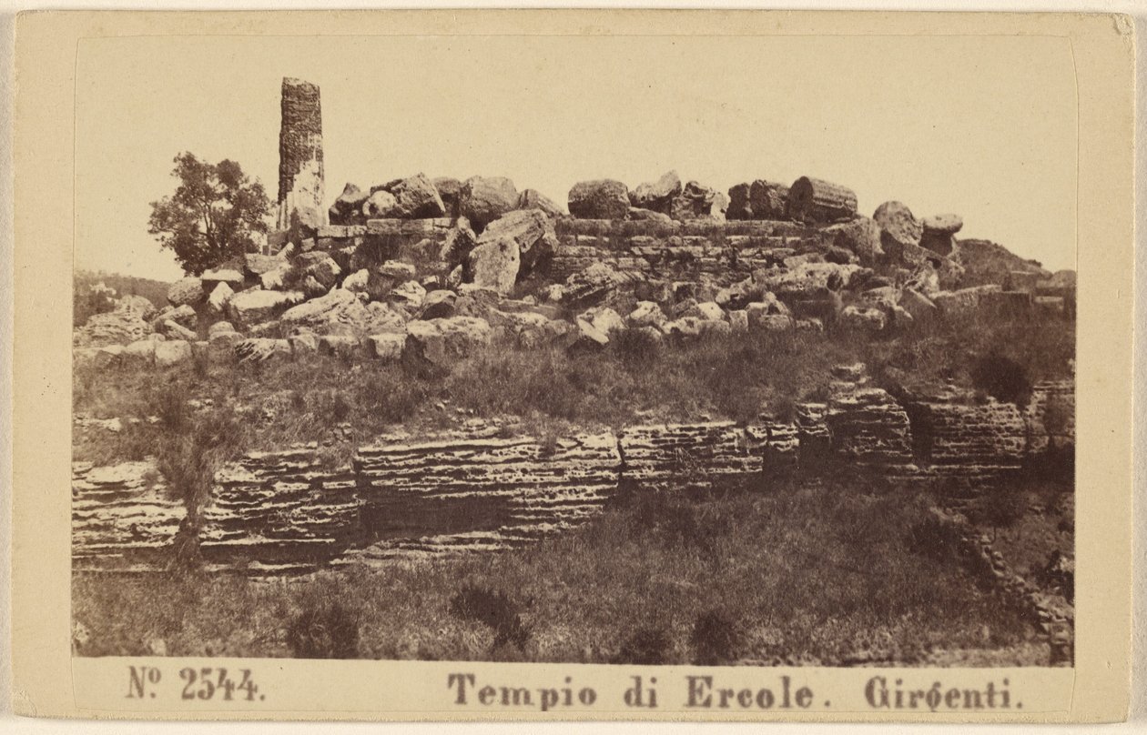 Temple of Hercules, Agrigento by Sommer and Behles