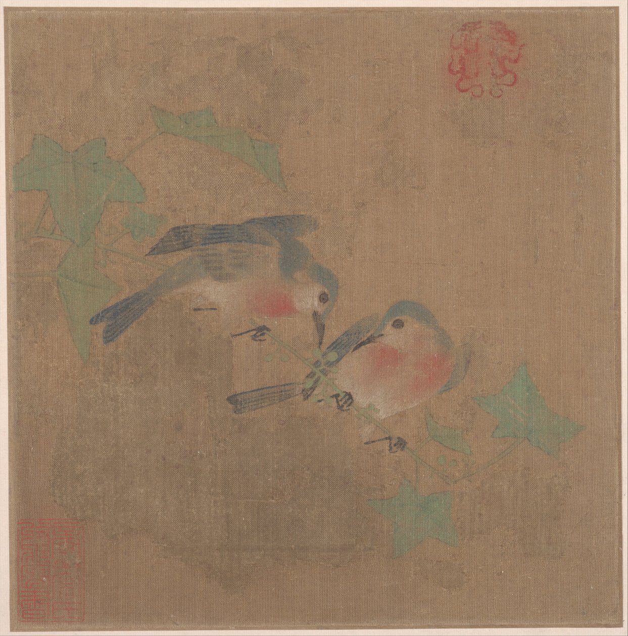 Birds on Fruit Branch by Song Dynasty Chinese School