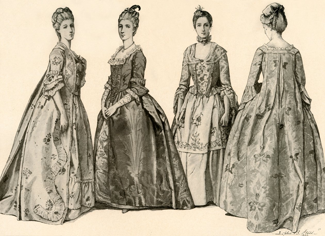 Clothing during the Reign of George II 1735-1760, 1903, 1937 by Sophie B. Steel
