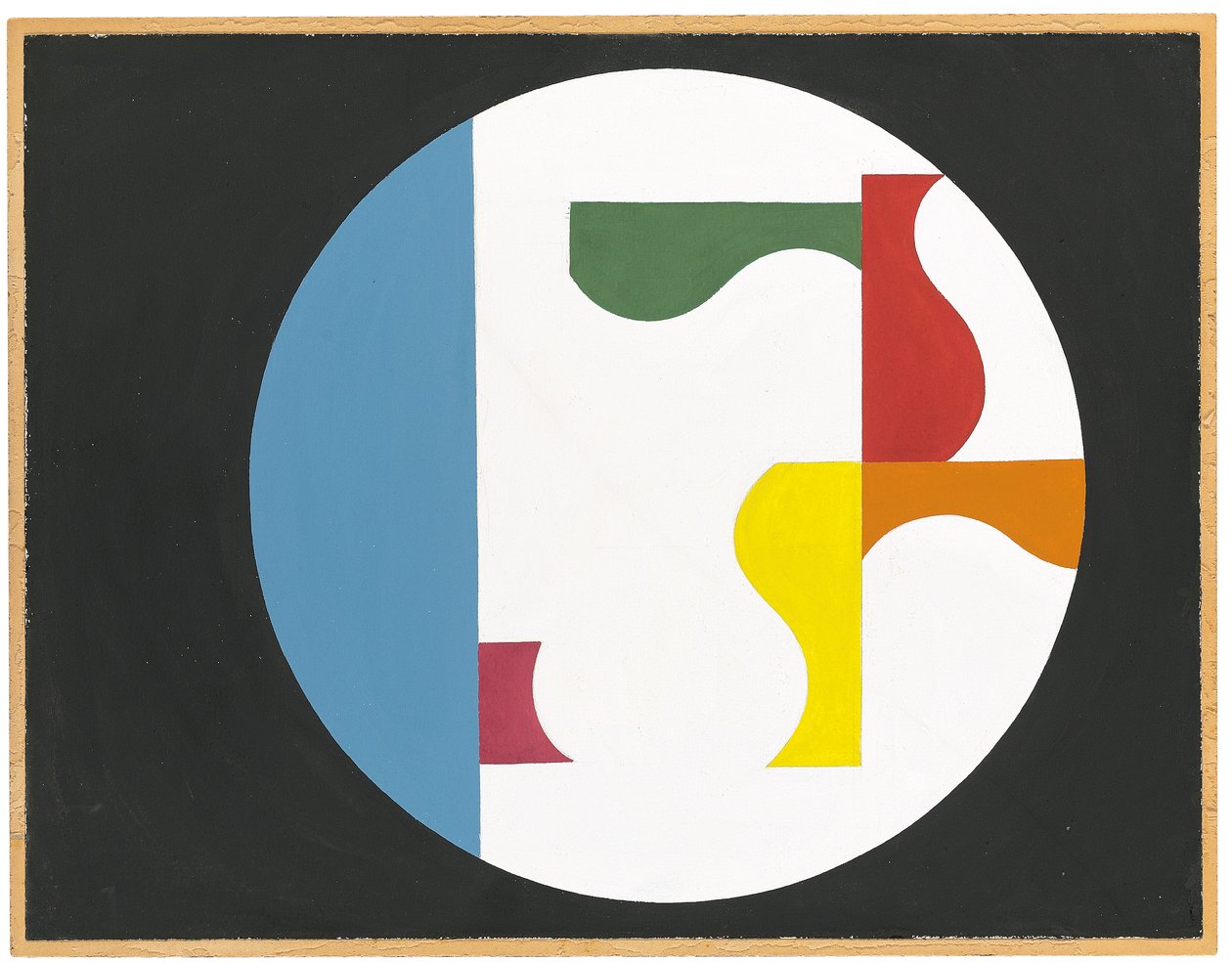 Composition in a White Circle on a Black Background by Sophie Taeuber Arp