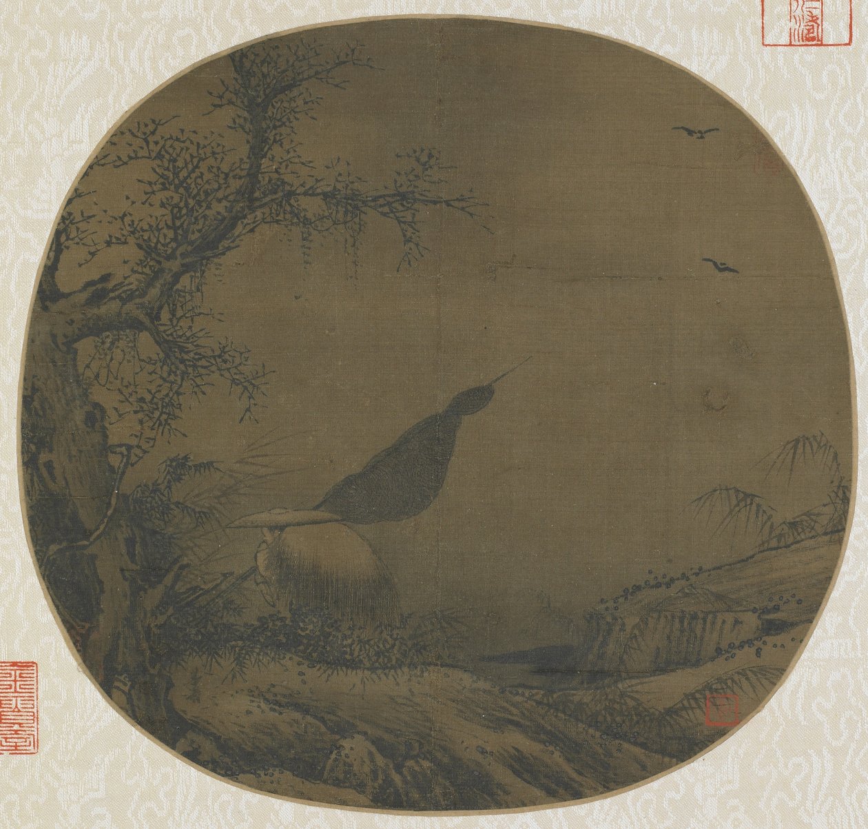 Homeward-bound Fisherman Covered in Snow by Southern Song Dynasty Chinese School