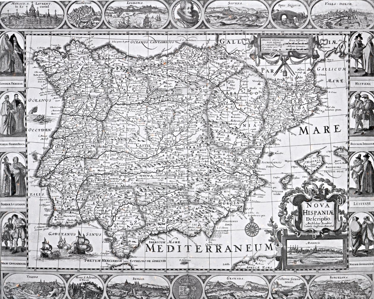 Map of Spain by Spanish School