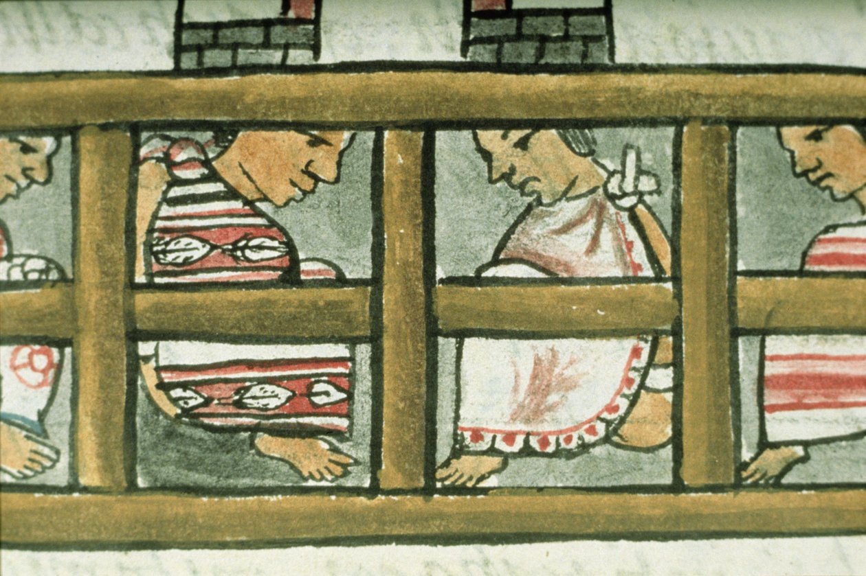 Ms Palat. 218-220 Book IX Aztec prisoners, from the 