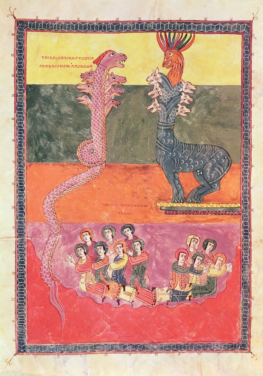 The Dragons, from the Girona Beatus by Spanish School