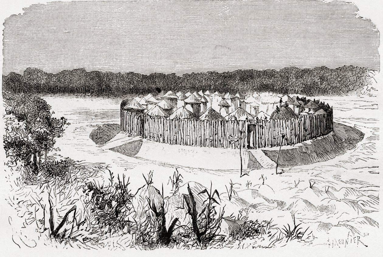 The village of Combo-Combo, Central Africa, from 