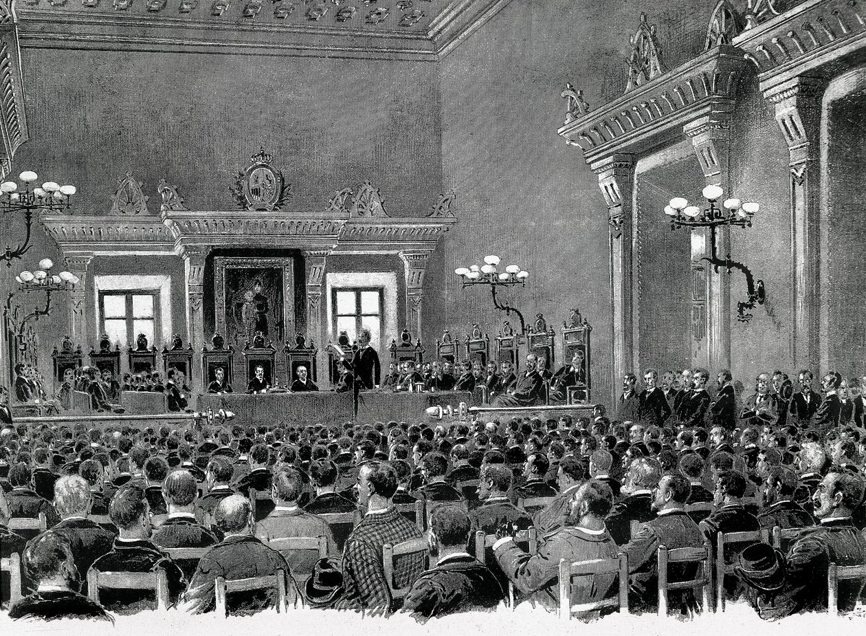 A Gathering of Catalan Nationalists in the Manresa City Hall by Spanish School