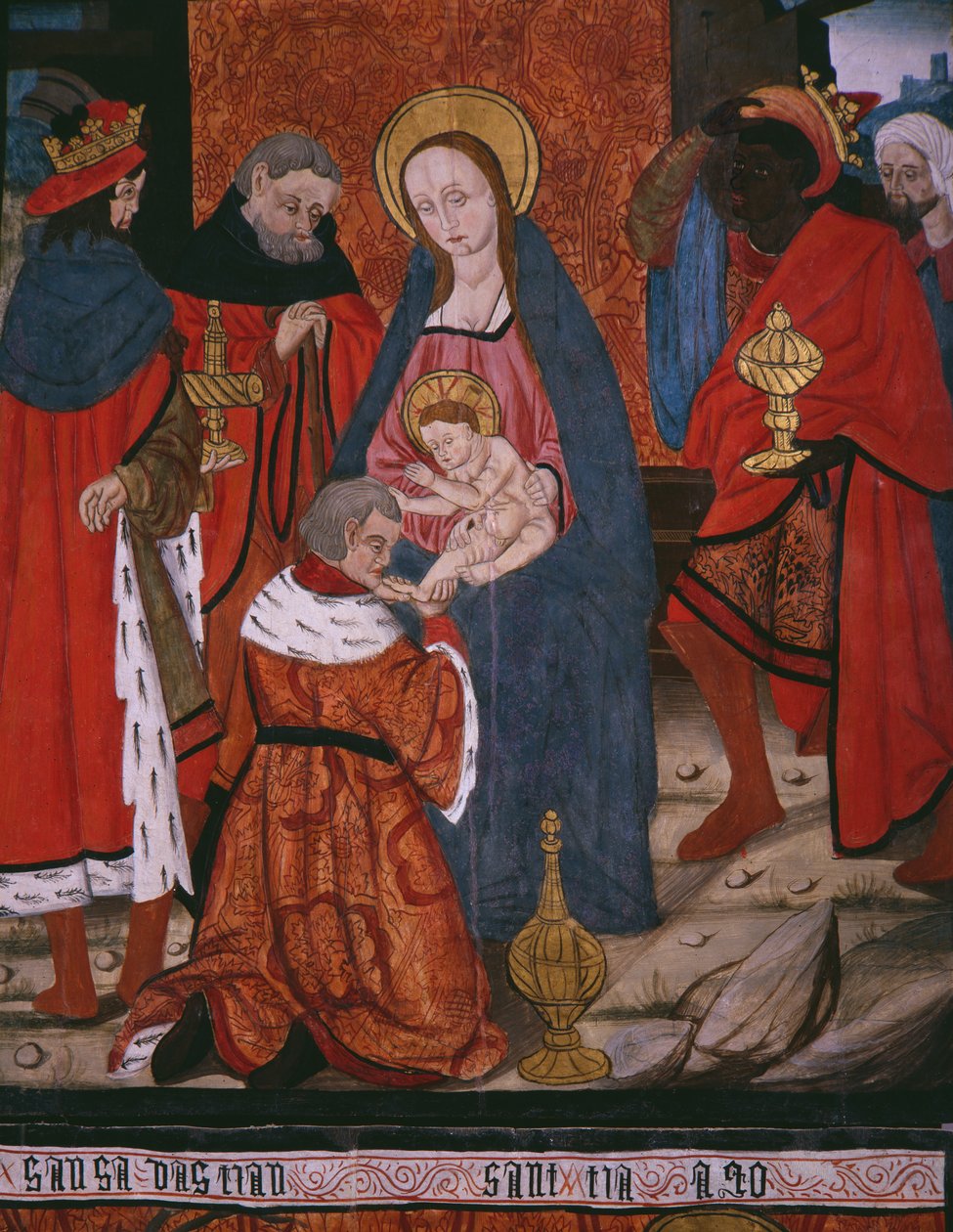 Adoration of the Magi, panel from the Church San Andres of Tortura by Spanish School