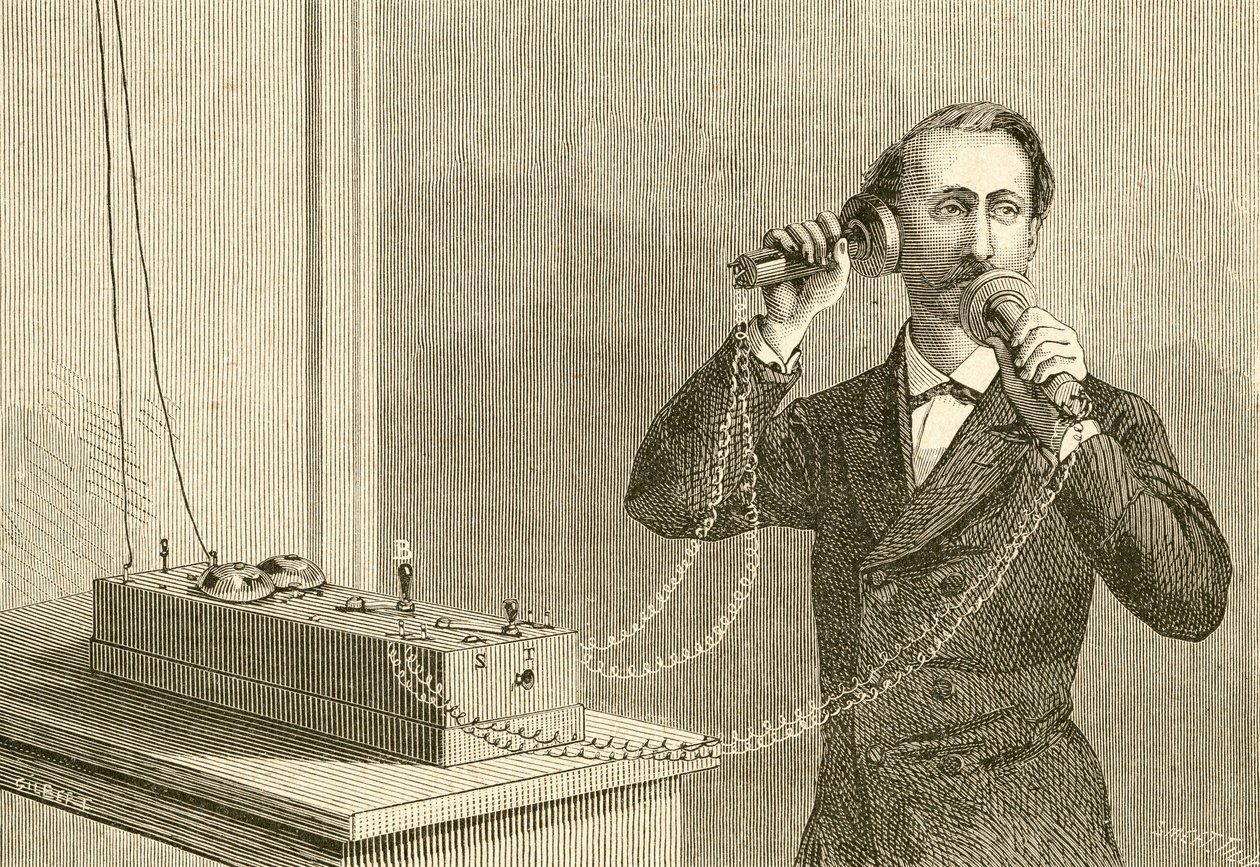 An Early Telephone by Spanish School