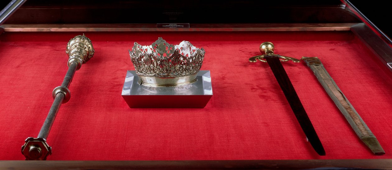 Crown, Sceptre and Sword belonging to Isabella of Castile by Spanish School