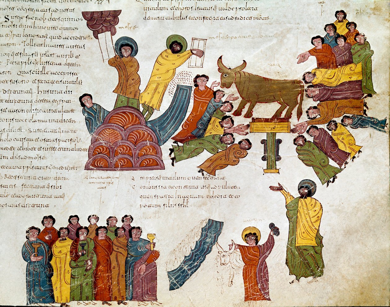 The Adoration of the Golden Calf, Moses and the Tables of the Law by Spanish School