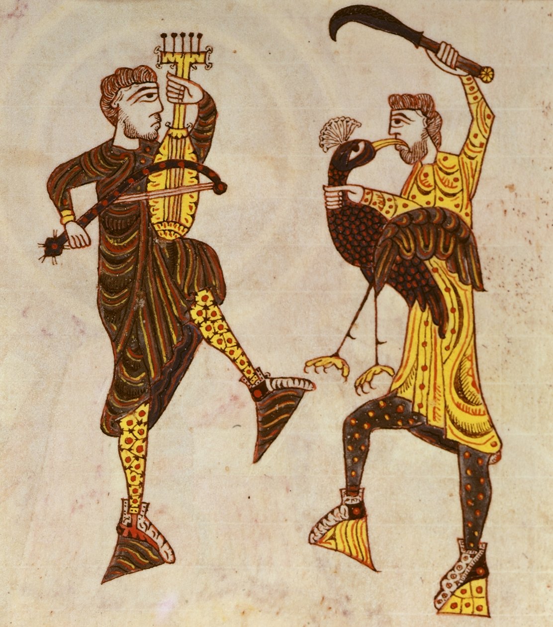 Two Men Dancing, from the Beatus Apocalypse from Santo Domingo de Silos by Spanish School