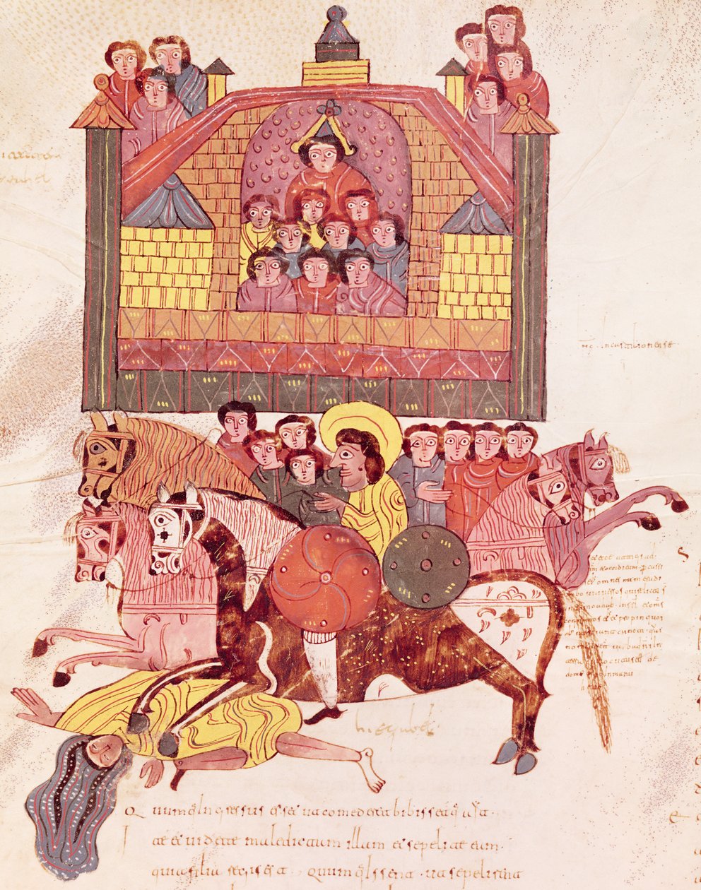 Death of Jezebel, from the Bible Mozarabe by Spanish School
