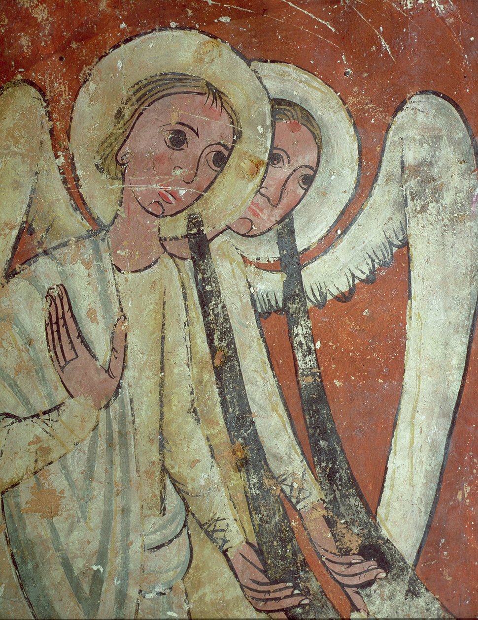 Funerary Monument, Angels with Trumpets of Judgment (detail) by Spanish School