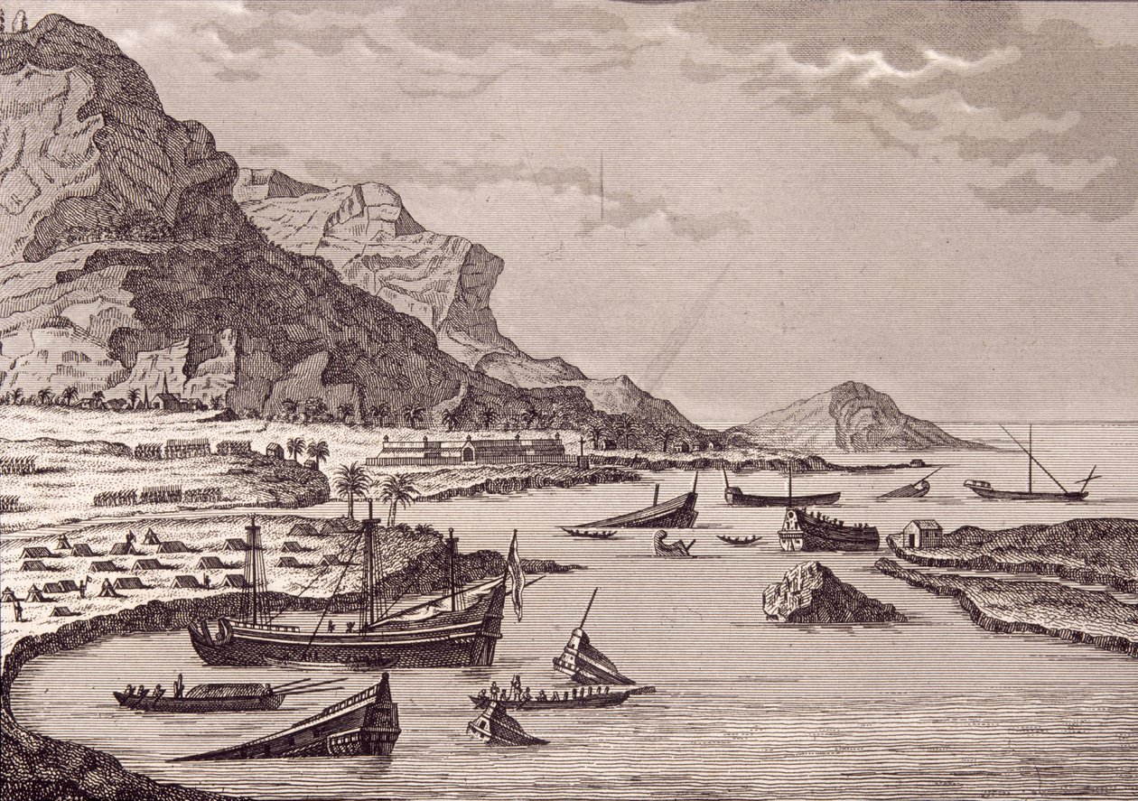 Hernan Cortes orders the sinking of his ships, Mexico, July 1519 by Spanish School