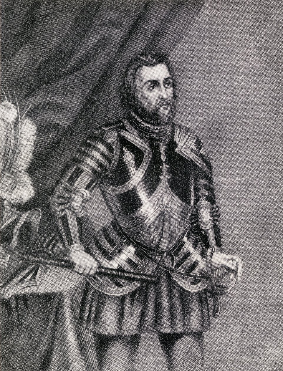 Hernan Cortes, Marques del valle de Oaxaca by Spanish School