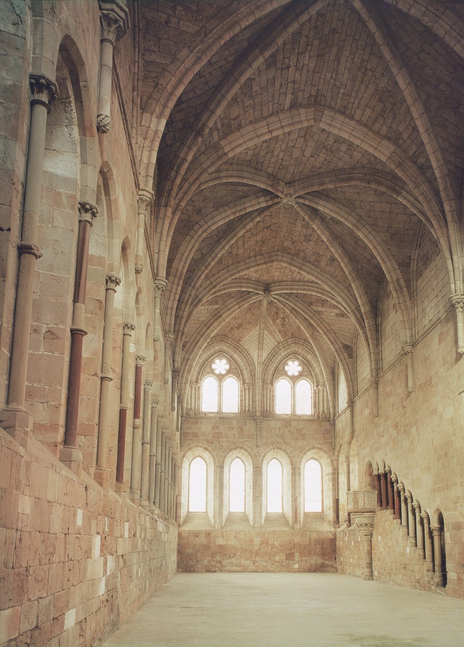 Interior of the refectory of the monastery, 1215 by Spanish School