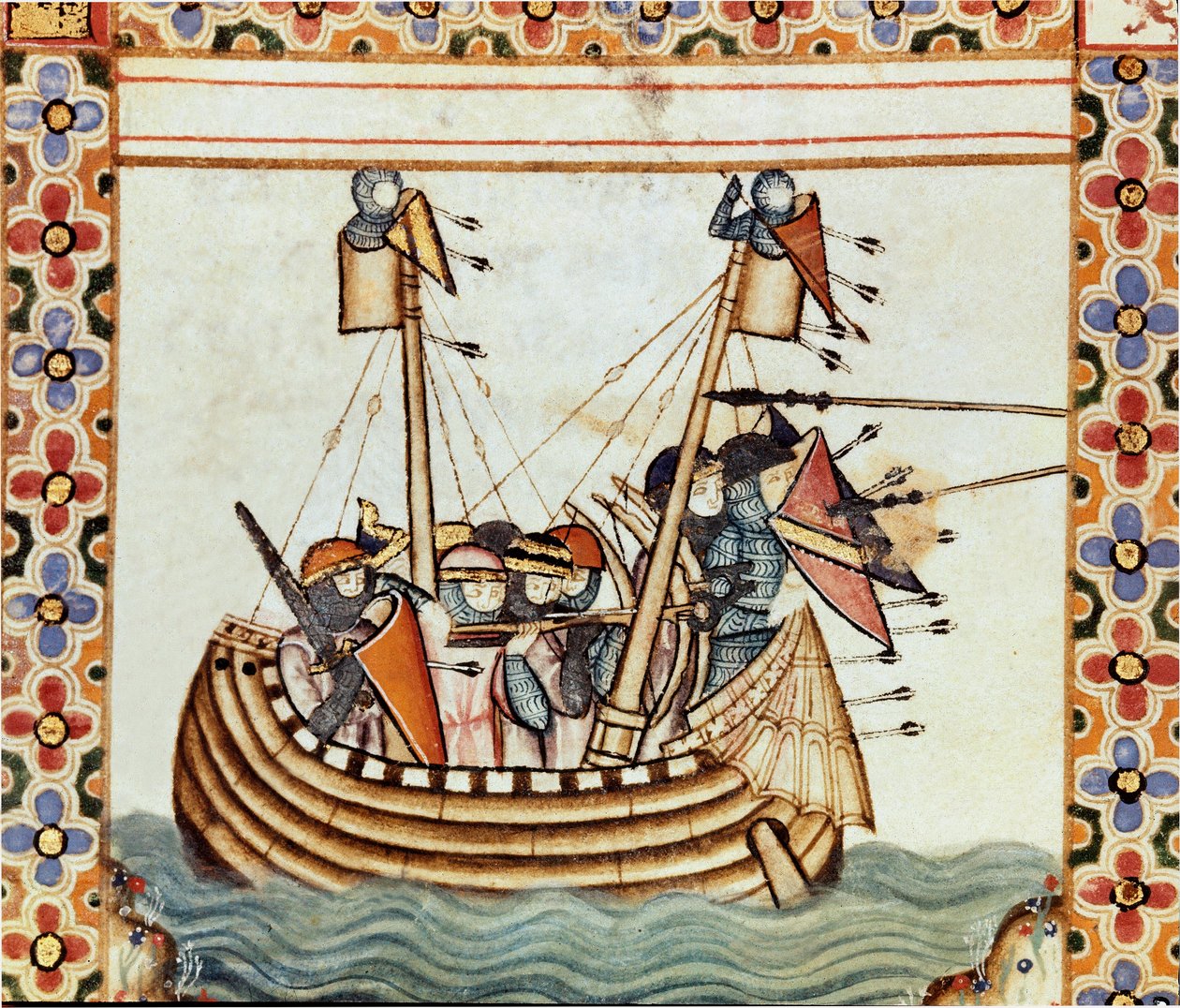 Crusaders en route to besiege a Saracen fortress (detail) by Spanish School