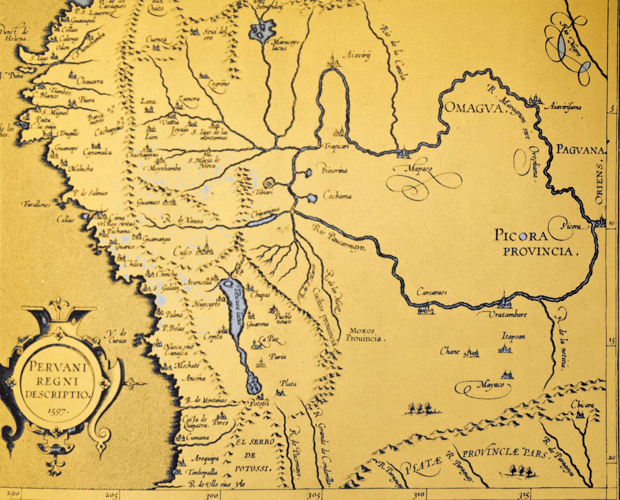 Map of Spanish Viceroyalty of Peru by Spanish School